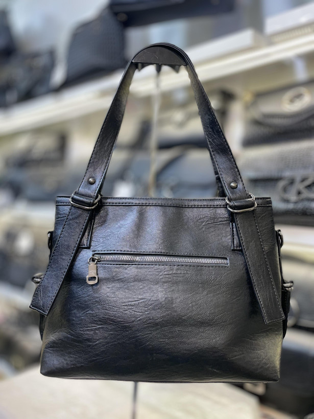 کیف زنانه چرم شسته سایز بزرگ برند DKNY کد 1438